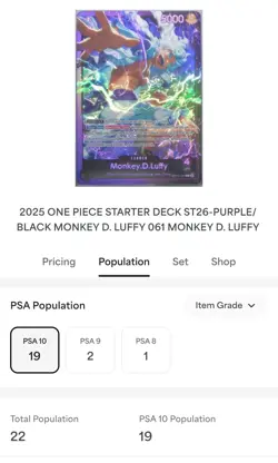 PSA 10 Monkey D. Luffy Leader Card OP09-061 Starter Deck 2025 ONE PIECE English - Image 4