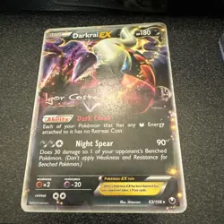 2012 World Championships Darkrai EX Igor Costa 63/108 Signature Deck Card NM - Image 1