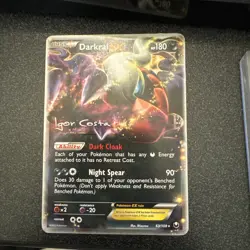2012 World Championships Darkrai EX Igor Costa 63/108 Signature Deck Card NM - Image 2