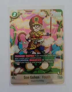 DBS Dragon Ball Fusion World FB03-139 Son Gohan Yough SCR ALT Secret Rare Card - Image 1