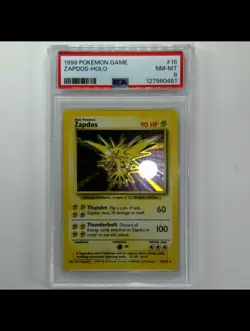 1999 Pokemon Game Zapdos Holo Base Set 16/102 PSA 8 NM MT - Image 1