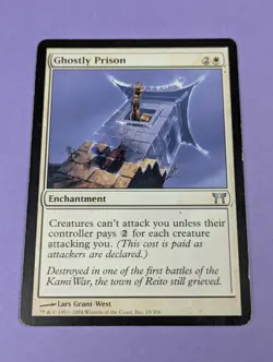 MTG Magic: Champions of Kamigawa: Ghostly Prison #10/306 Uncommon - LP - Image 1