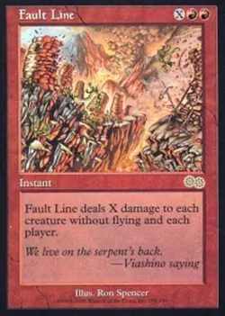 1 x Fault Line - Urza's Saga - Heavy Play - MTG - Image 1