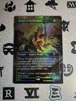 MTG - Druid of Purification Secret Lair Borderless Rainbow FOIL NM - Image 1