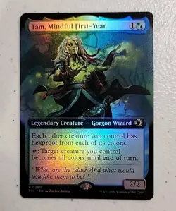 Tam, Mindful First-Year (Extended Art) Lorwyn Eclipsed Foil MTG - Image 1