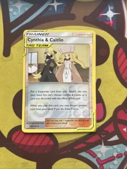 Pokemon Cynthia & Caitlin 189/236 - Reverse Holo - SM Cosmic Eclipse - Expanded - Image 1