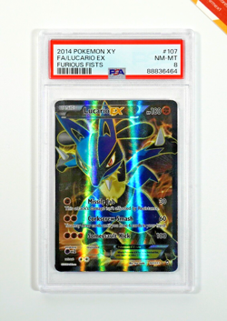 Pokemon PSA 8 Lucario Ex #107 Full Art XY Furious Fists 2014 English - Image 1