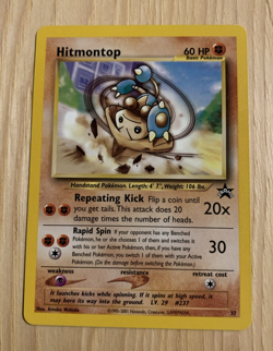 Hitmontop Pokemon WOTC Black Star Promo # 37 HP 60 NM - Image 1