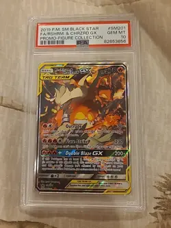 Pokemon Sun And Moon Reshiram & Charizard GX SM201 Promo Holo Psa 10 Gem Mint - Image 1