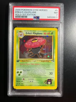 Erika's Vileplume 005/132 Gym Heroes Holo Pokemon NM PSA 7 - Image 1