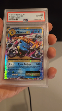 2016 Pokemon M Blastoise EX 22/108 Evolutions Holo PSA 10 - Image 2