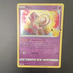 Pokemon Mew 011/025 Celebrations Holo Rare Mysterious Tail 60HP TCG - Image 1