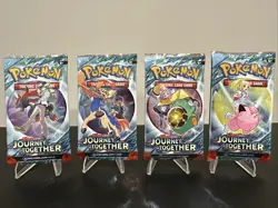 (Lot of 4) Pokemon TCG Booster Packs | Journey Together | New Sealed | Art Set - Image 1