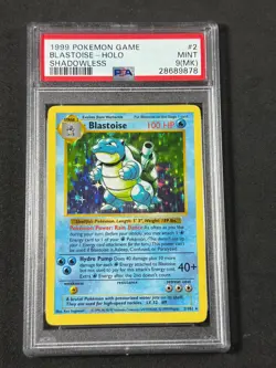 Pokemon PSA 9 (MK) Blastoise #2 Shadowless Holo - Image 1