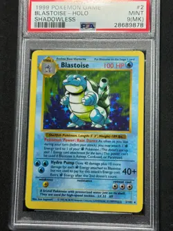 Pokemon PSA 9 (MK) Blastoise #2 Shadowless Holo - Image 2