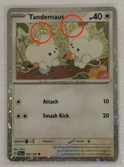 Tandemaus 167/193 SWIRL COSMOS HOLO Paldea Evolved Pokemon English Foil TCG - Image 3