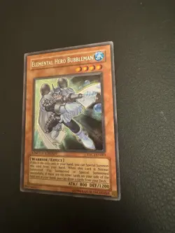 Yugioh Elemental Hero Bubbleman EHC1-EN003 Secret Rare Limited Edition LP - Image 2