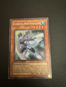 Yugioh Elemental Hero Bubbleman EHC1-EN003 Secret Rare Limited Edition LP - Image 4