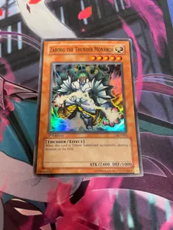 YUGIOH - ZABORG THE THUNDER MONARCH - SUPER RARE - 1ST ED - NM - AST - Image 1