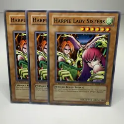 3x Yugioh Harpie Lady Sisters SD8-EN007 Common - LP-NM 💎 - Image 1