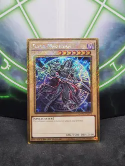 Yugioh Dark Magician MVP1-ENGV3 Gold Secret Rare 1st Edition LP - Image 1