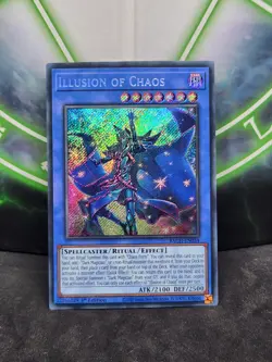 Yugioh Illusion Of Chaos BACH-EN034 Secret Rare 1st Edition NM - Image 1