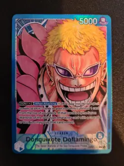 One Piece TCG Donquixote Doflamingo OP01-060 Alternate Art Leader Romance Dawn - Image 1