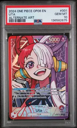 2024 ONE PIECE OP06-WINGS OF THE CAPTAIN #001 UTA ALTERNATE ART - Image 1