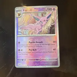 Pokemon Espeon 033/131 Sv: Prismatic Evolutions Rare Holo Master Ball Pattern - Image 1