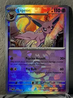 Espeon (Master Ball Pattern) 033/131 Sv: Prismatic Evolutions Holo Pokemon Nm - Image 1