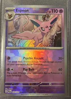 Espeon (Master Ball Pattern) 033/131 Sv: Prismatic Evolutions Pokemon TCG NM - Image 1