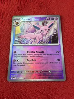 Espeon (Master Ball Pattern) 033/131 Sv: Prismatic Evolutions Holo Pokemon Nm - Image 1