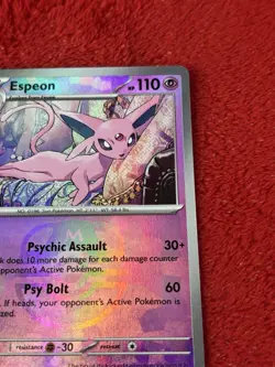 Espeon (Master Ball Pattern) 033/131 Sv: Prismatic Evolutions Holo Pokemon Nm - Image 3