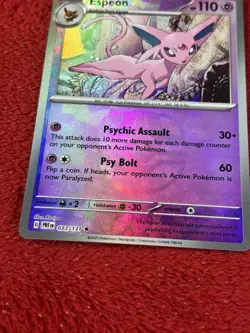 Espeon (Master Ball Pattern) 033/131 Sv: Prismatic Evolutions Holo Pokemon Nm - Image 4