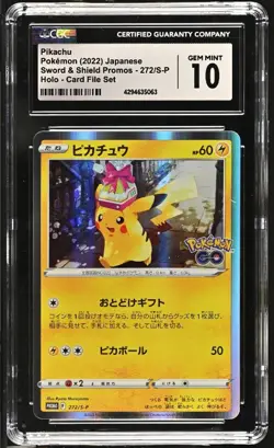 CGC 10 GEM MINT Japanese Pokemon 2022 Pikachu 272/S-P Sword & Shield PROMO - Image 1