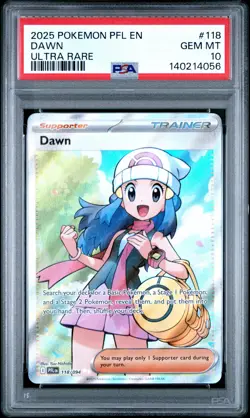 2025 POKEMON PFL EN-PHANTASMAL FLAMES ULTRA RARE #118 DAWN PSA 10 - Image 1