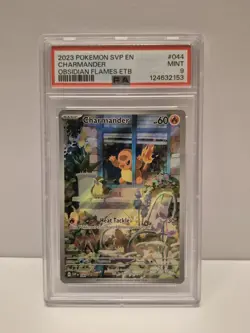 PSA 9 Charmander Illustration Rare Obsidian Flames Promo ETB SVP #044 Pokemon - Image 1