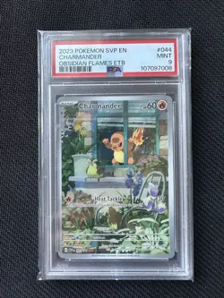 PSA 9 Charmander Illustration Rare Obsidian Flames Promo ETB SVP #044 Pokemon - Image 1