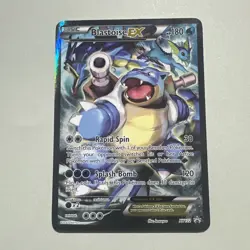 Pokemon TCG Card - Blastoise EX XY122 Black Star Promo Full Art XY Holo Rare MP - Image 1