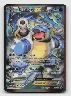 Blastoise EX XY122 Black Star Promo Heavy Played Pokemon Card TCG - Image 1