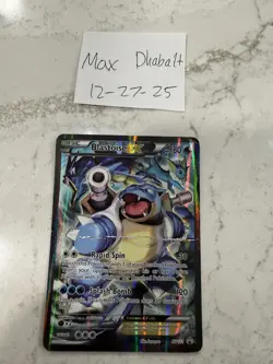 Pokemon TCG Blastoise EX XY122 Full Art Holo Black Star Promo Card - Image 1