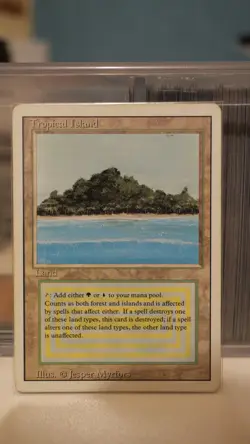 Tropical Island - Revised (3ED) 1994 - MTG Magic the Gathering - Rare DUAL LAND - Image 1