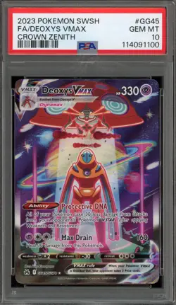 Pokemon Deoxys VMAX Crown Zenith Galarian Gallery Full Art #GG45 PSA 10 Gem Mint - Image 1