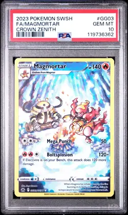 Magmortar GG03/GG70 Galarian Gallery Crown Zenith PSA 10 Gem English Pokemon - Image 1