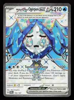 Wellspring Mask Ogerpon ex 194/167 Ultra Rare Twilight Masquerade Pokemon Card - Image 1