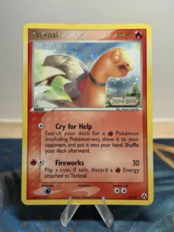 Torkoal 27/92 Ex Legend Maker Reverse Holo Rare Stamped Pokemon Card HP - Image 1