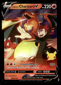 Pokemon TCG SWSH: Sword & Shield Promo Cards #SWSH133 Lance's Charizard V - Image 1