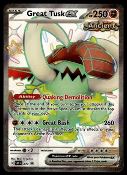 Pokemon TCG SV: Scarlet & Violet Promo Cards #072 Great Tusk ex NM - Image 1