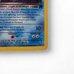 Dark Gyarados 2000 Team Rocket 8/82 Holo Rare 70 HP Vintage Pokemon Card - Image 4
