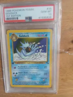 Pokemon Card 1st Edition Fossil #35 Golduck PSA 10 GEM MINT WOTC 1999 Vintage - Image 3